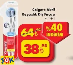 COLGATE AKTİF BEYAZLIK DİŞ FIRÇASI 1+1